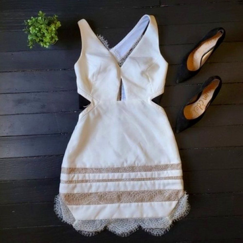 Three Floor White Dress